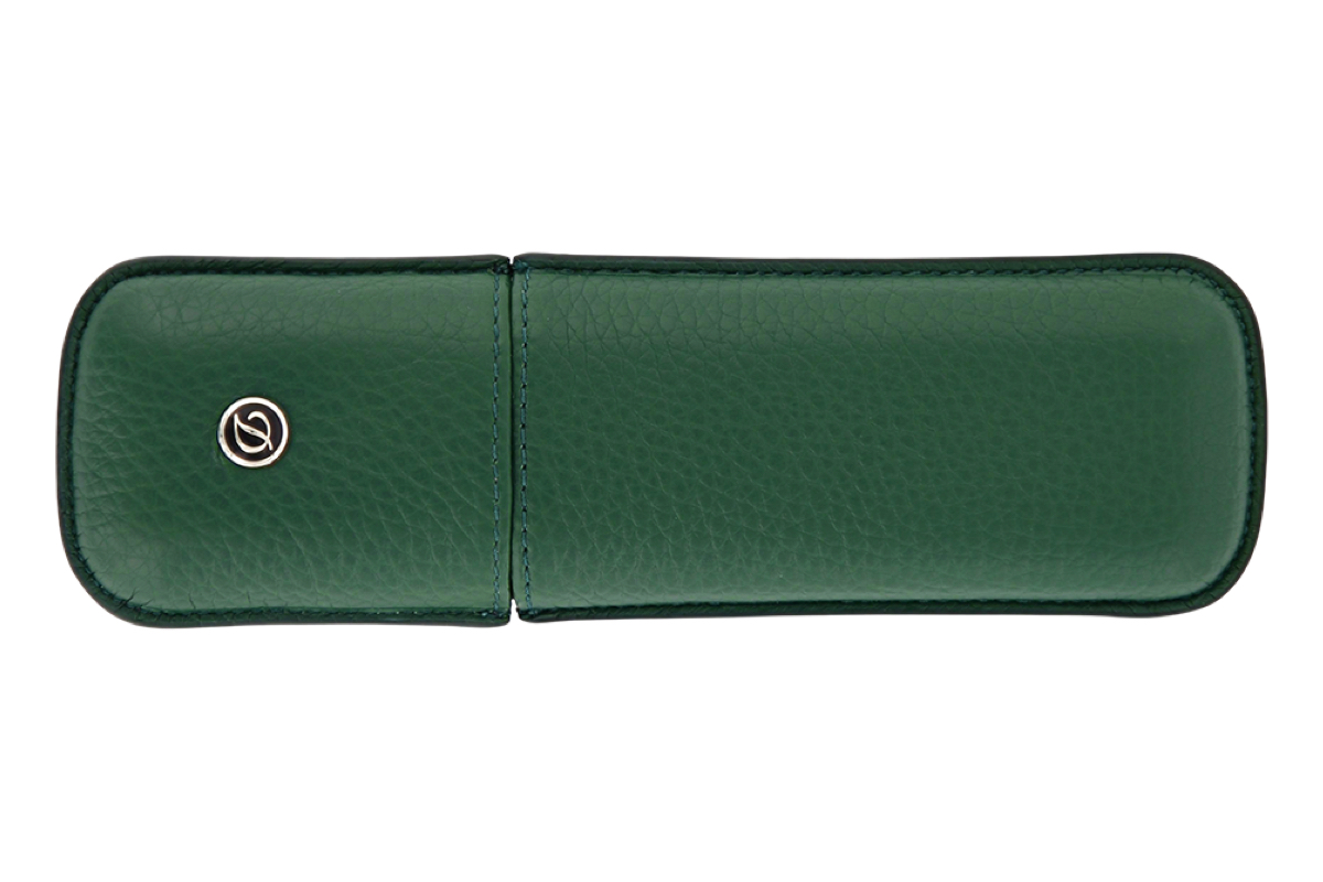 S.T. Dupont Rigid Pen Case - 2 pens - Green