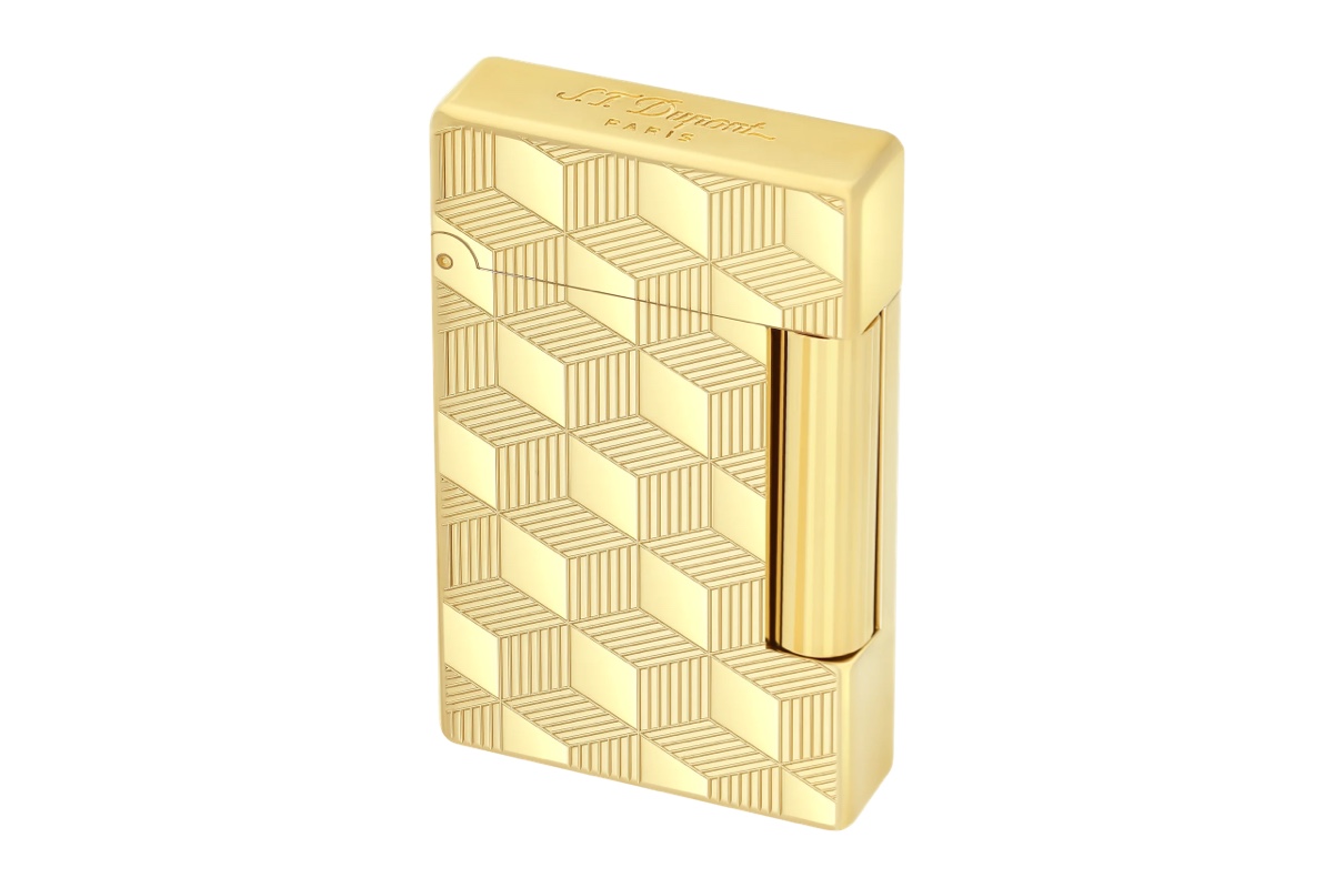 S.T. Dupont Initial Cube Yellow Gold Aansteker