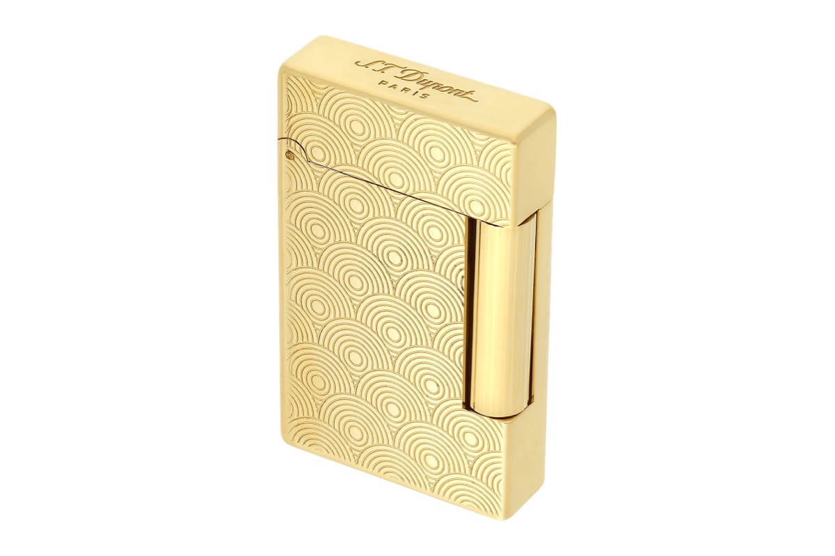 S.T. Dupont Initial Cinatic Yellow Gold Aansteker