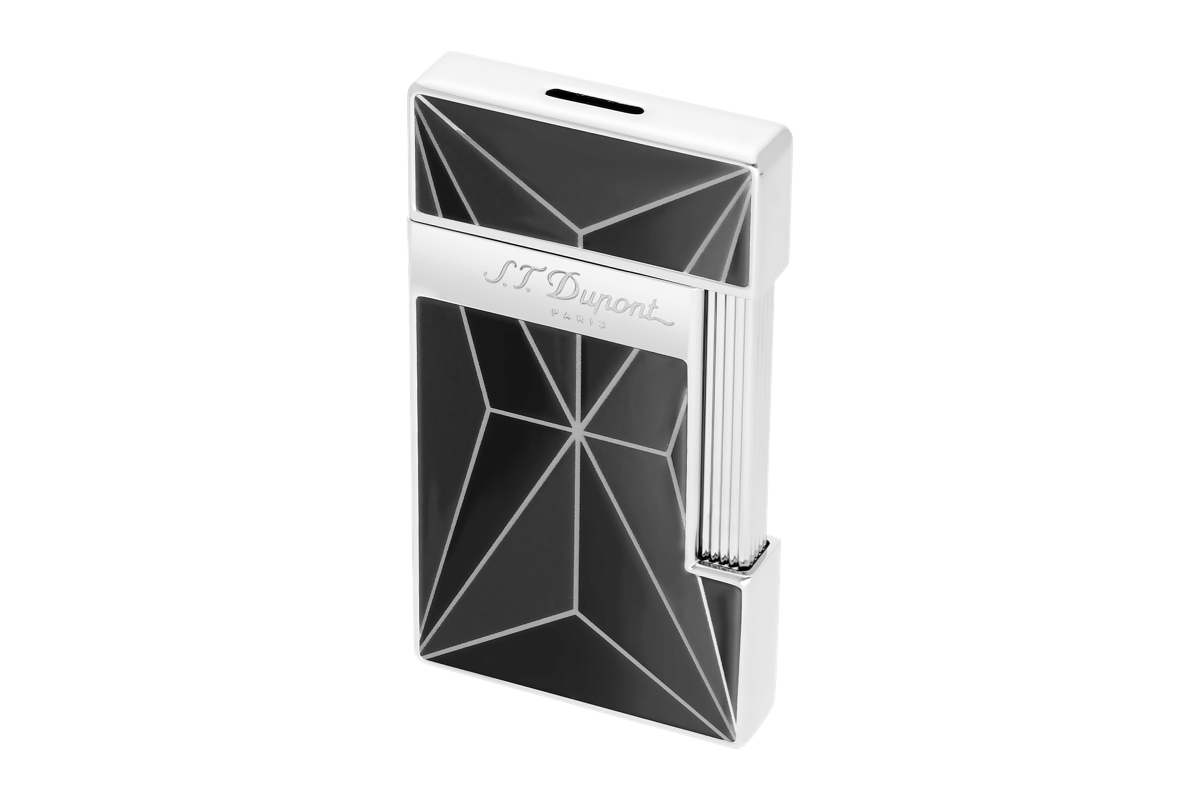 S.T. Dupont Slimmy 'Fire X' Black/Chrome Aansteker