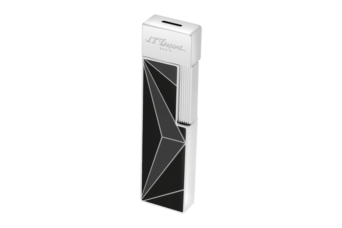 S.T. Dupont Twiggy 'Fire X' Black/Chrome Lighter