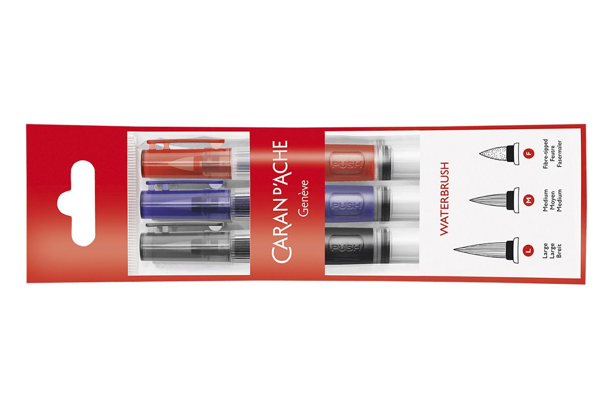 Caran d'Ache Waterbrushes Set van 3