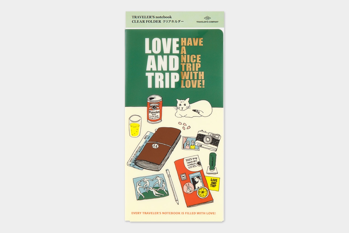 Traveler's Notebook 2025 - LOVE AND TRIP - Clear Folder - Regular size