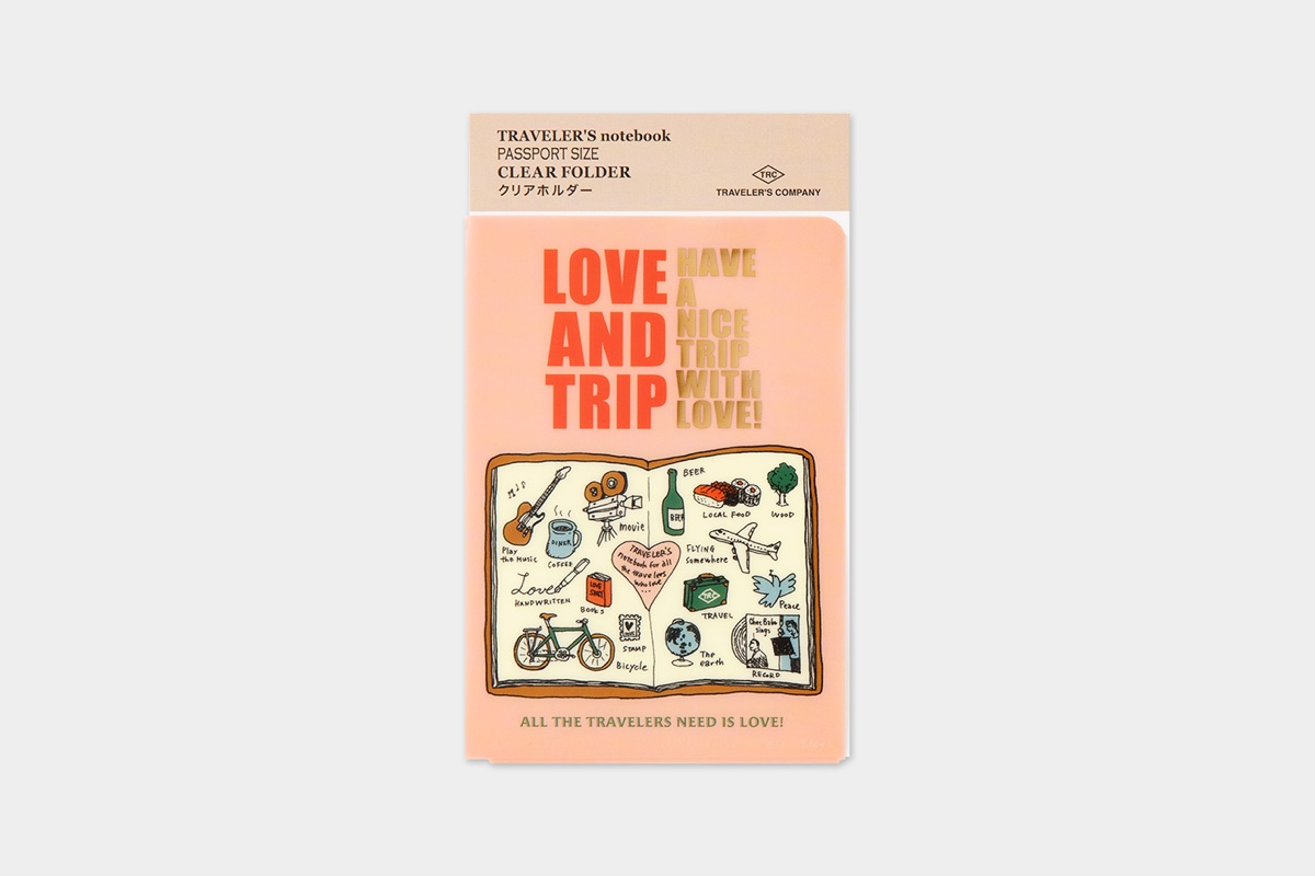 Traveler's Notebook 2025 - LOVE AND TRIP - Clear Folder - Passport size