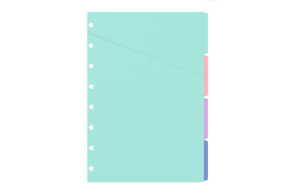 Filofax Notebook Refill A5 Pastel Insteektabbladen