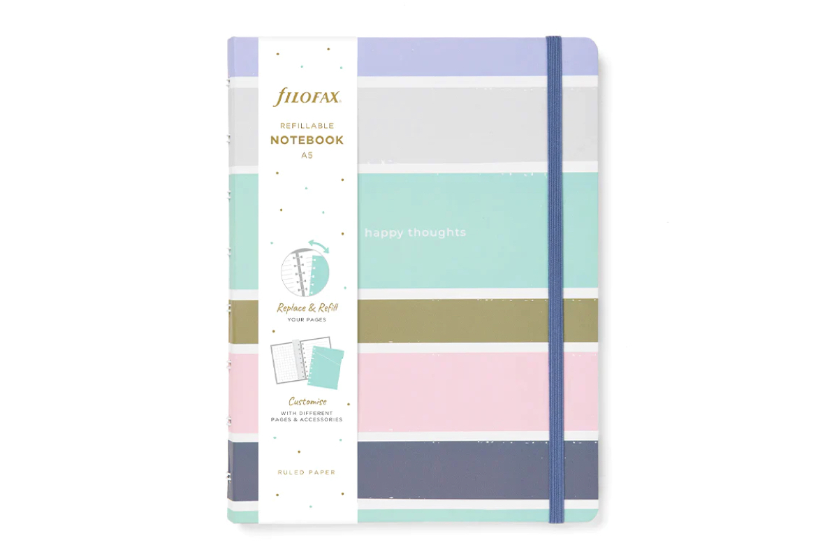 Filofax Navulbaar Notitieboek A5 'Good Vibes - Stripes'