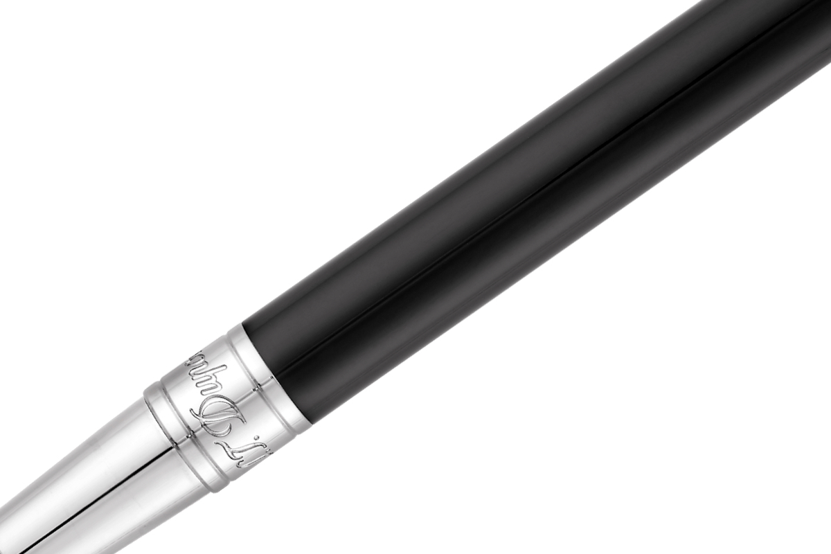 S.T. DUPONT  D-INITIAL Black and Chrome - Penna roller