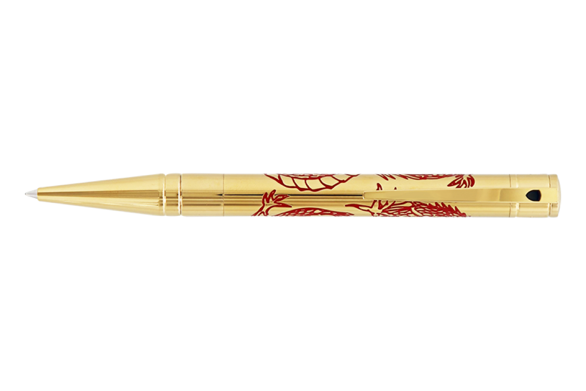 S.T. Dupont D-Initial 'Dragon' Golden Balpen