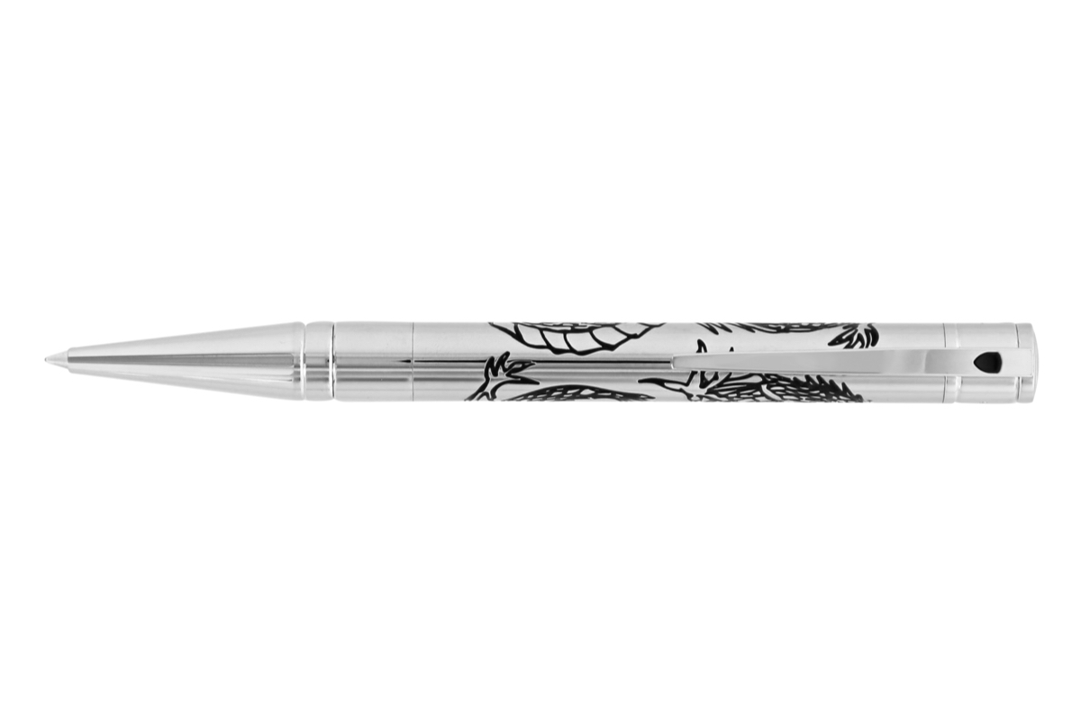 S.T. Dupont D-Initial 'Dragon' Chrome Balpen