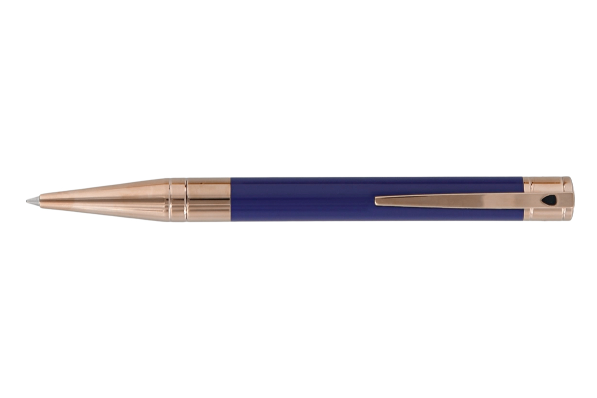 S.T. Dupont D-Initial 'Dragon' Blue Rosegold Balpen