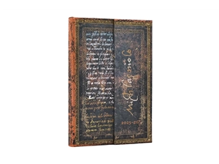 Een Paperblanks Hardcover 18M Agenda 2025-2026 &#39;Michelangelo, Handwriting&#39; - Mini, Horizontal koop je bij P.W. Akkerman Amsterdam