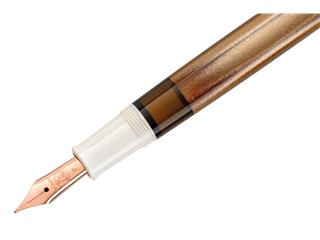 Piston Fountain Pen With Gold Powder Ink Set Ef F Rose Gold