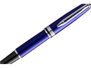 Waterman Expert Stylo roller, Laqué gris métallique et bleu