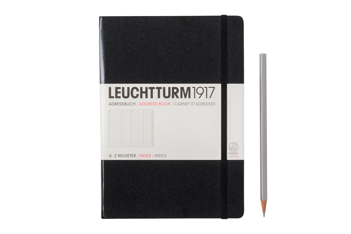 Leuchtturm1917 Adresboek Medium (A5) Zwart