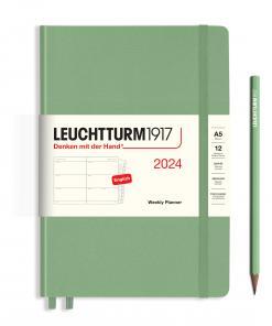 LEUCHTTURM1917 Weekly Planner Hardcover Agenda 2024 A5 Sage