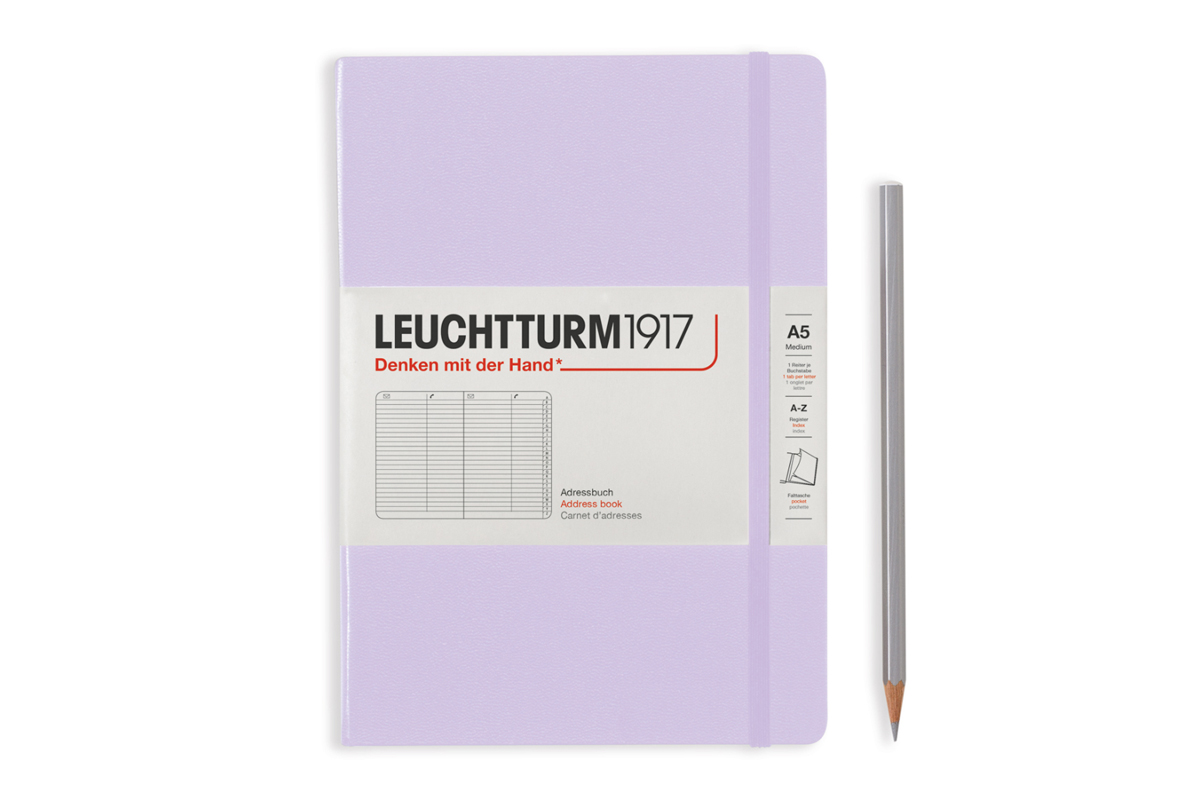 Leuchtturm1917 Adresboek Medium (A5) Lila