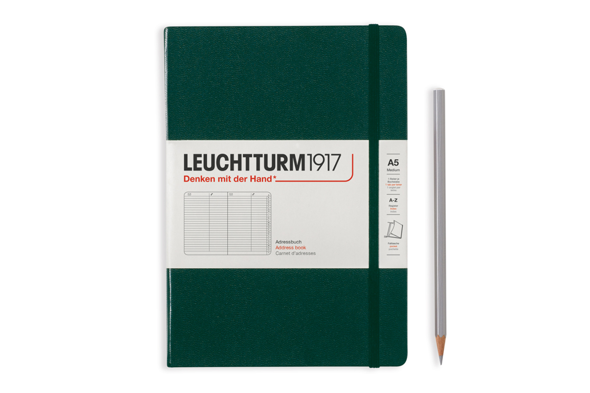 Leuchtturm1917 Adresboek Medium (A5) Groen