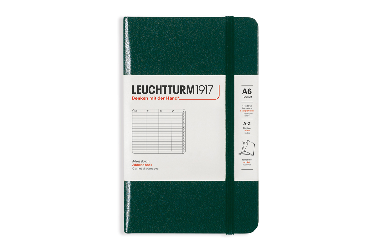 Leuchtturm1917 Adresboek Pocket (A6) Groen