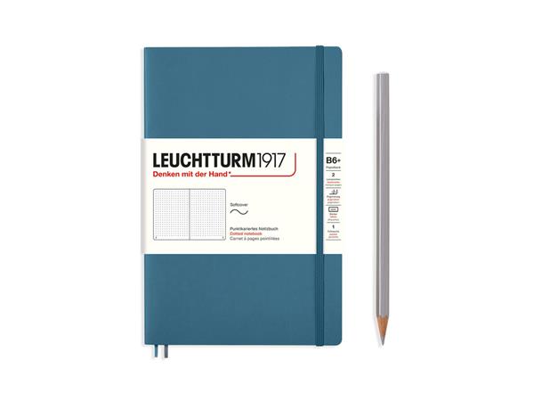 LEUCHTTURM1917 Notebook Dotted Softcover B6+ Stone Blue