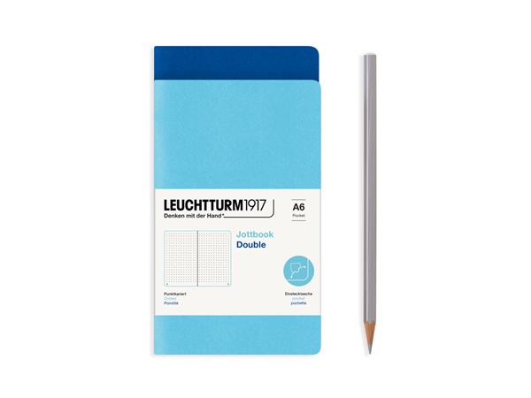 LEUCHTTURM1917 Jottbook Dotted A6 Ice Blue & Royal Blue