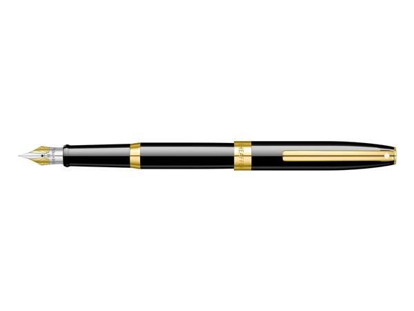 Sheaffer Mini Prelude Ballpoint Pen Gloss Blue Lacquer w/ Gold Trim NIB Black In 