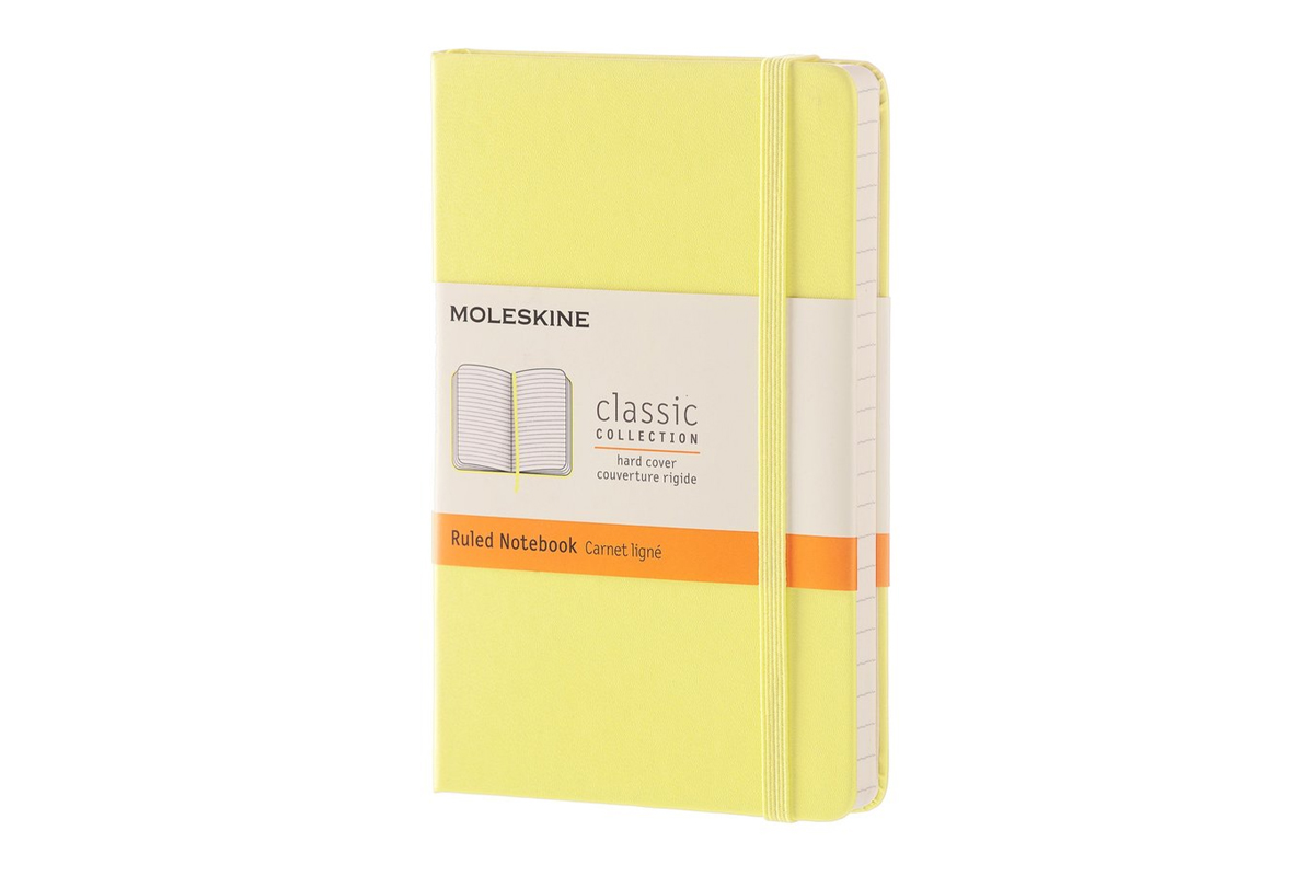 Moleskine Classic Citron Yellow Ruled Hardcover Notebook Pocket 