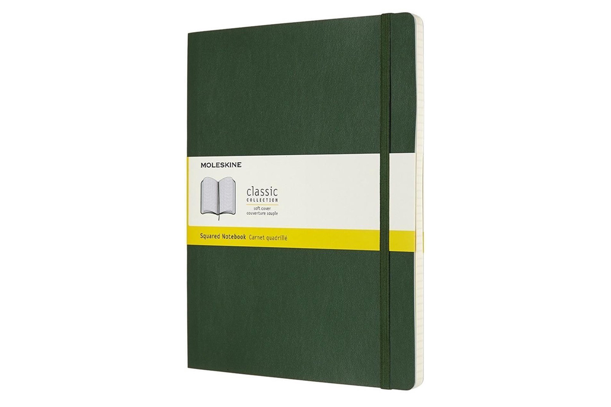 Moleskine Squared Softcover Notebook XL Myrtle Green