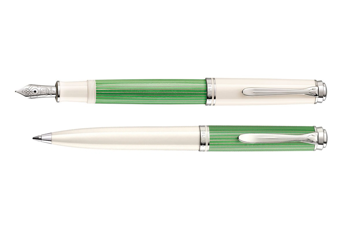 Pelikan Souverän Green/White M605 Fountain en K605 Ballpoint Set