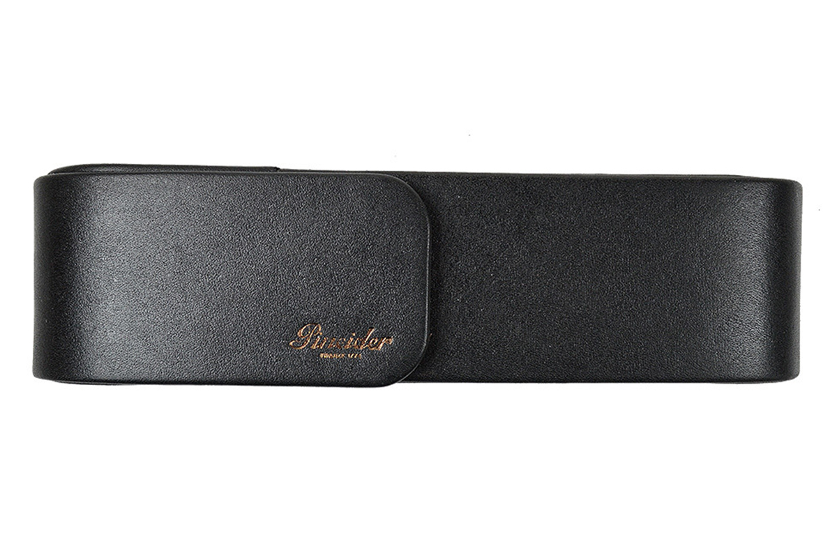  Pineider Leather Pen Pouch for 2 Pens Black