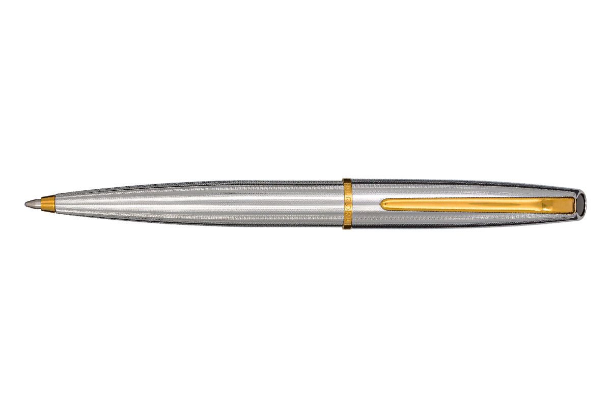 Aurora Style Chrome/Gold Trims Guilloche Balpen