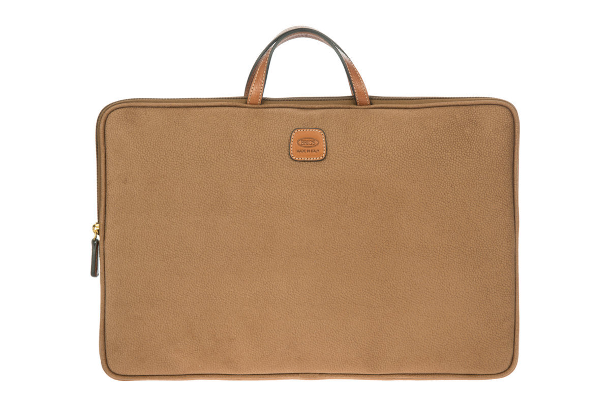 BRIC'S Life Laptoptas 17 inch Camel 