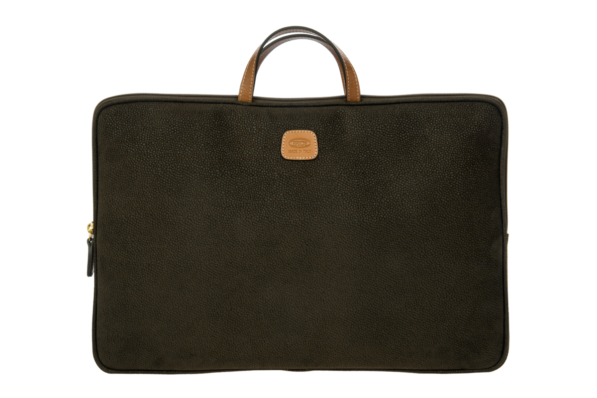 BRIC'S Life Laptoptas 17 inch Olive 