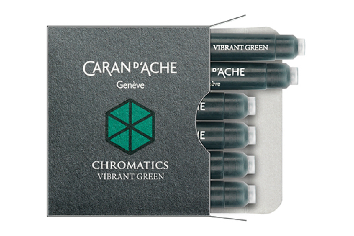 Caran d'Ache Ink Cartridges Vibrant Green