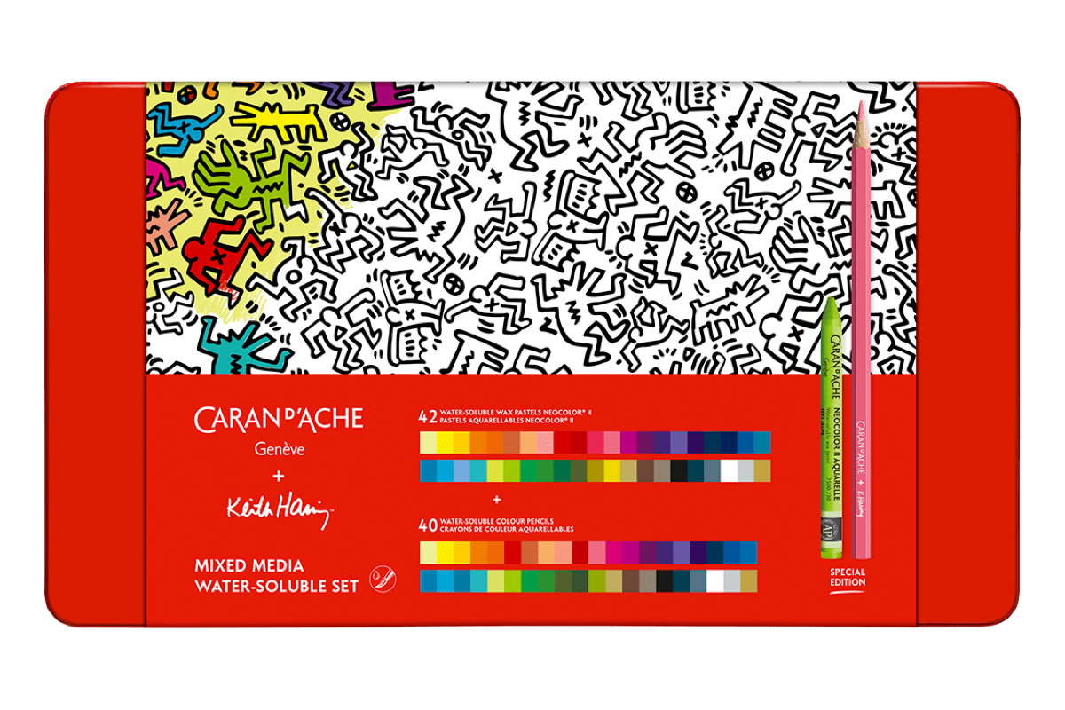 Caran d'Ache x Keith Haring Mixed Media Water Soluble Tekenset