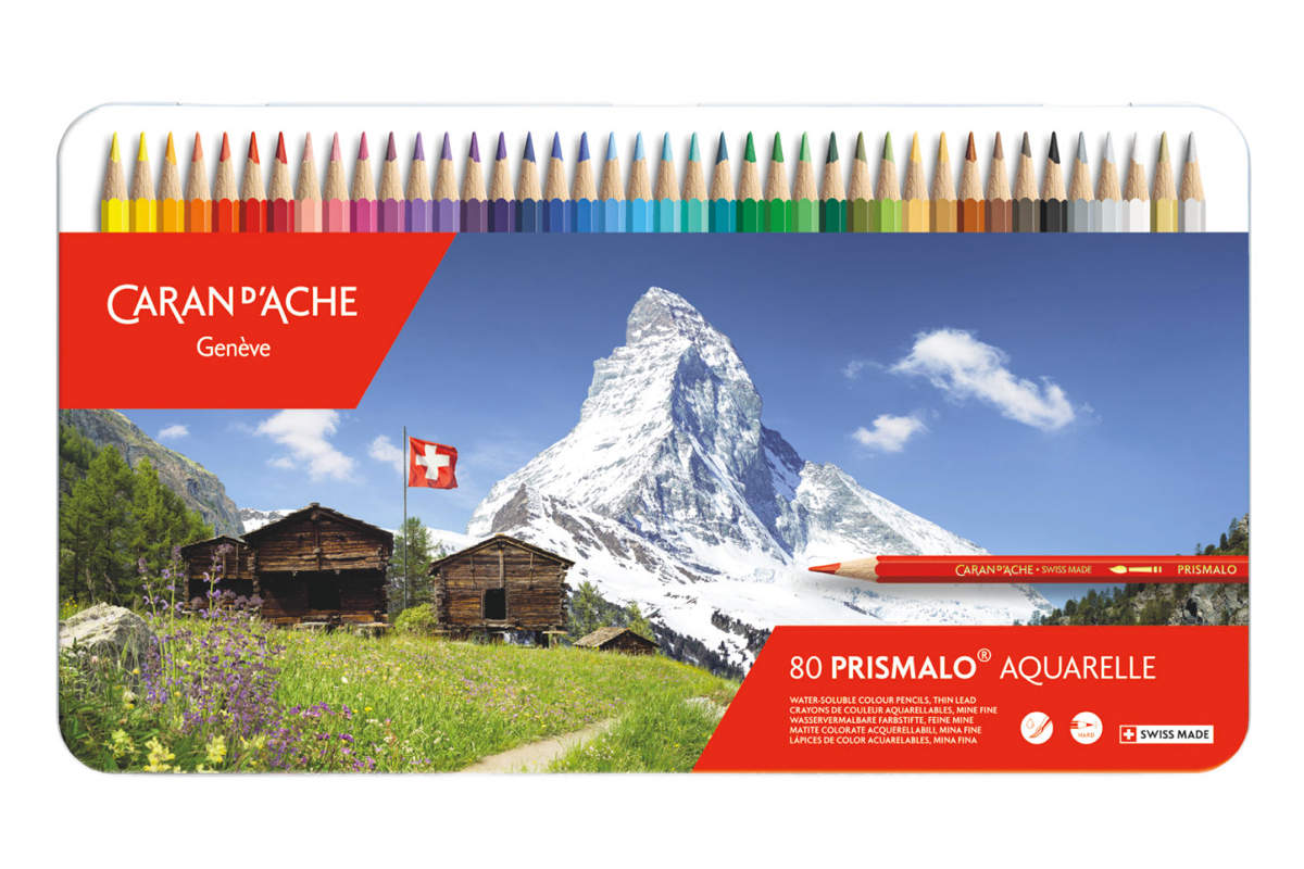 Caran d'Ache Prismalo Aquarelle Colouring Pencils 80 Pcs