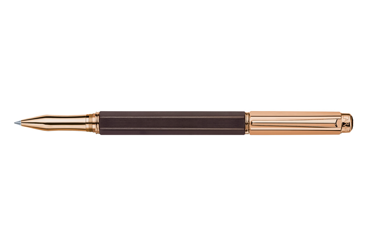 Caran d'Ache Varius Ebony Rose Gold Rollerbal