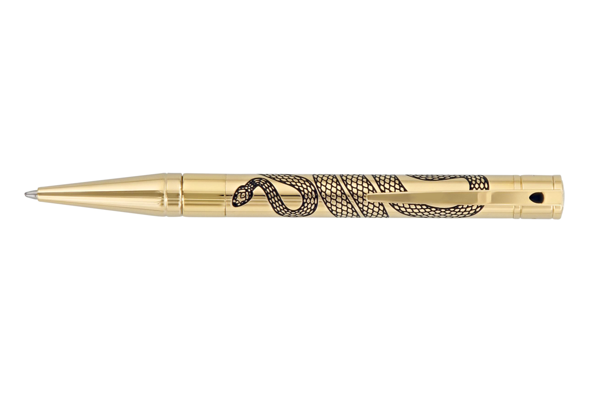 ST Dupont DInitial Tattoo Snake Gold Ballpoint Pen