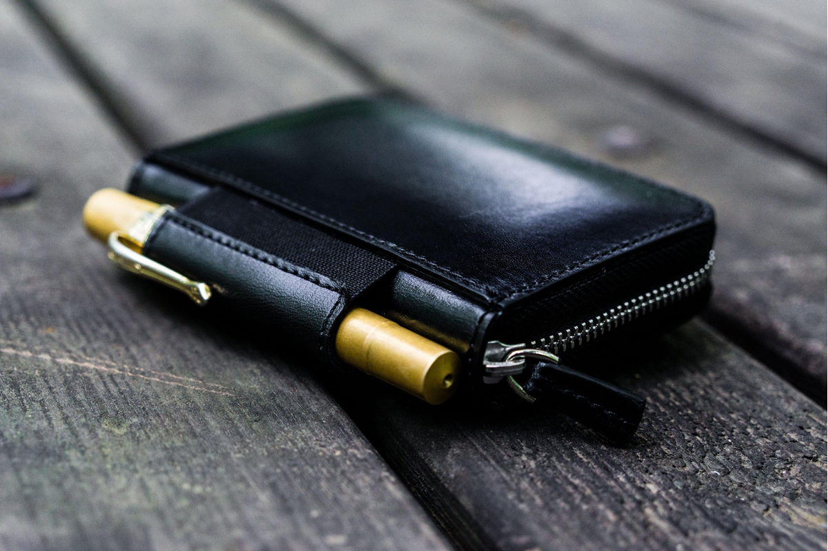 Galen Leather EDC Wallet - Black