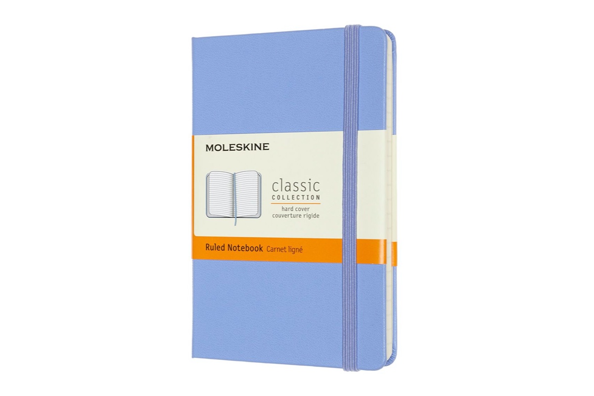 Moleskine Ruled Hard Cover Notebook Pocket Hydrangea Blue