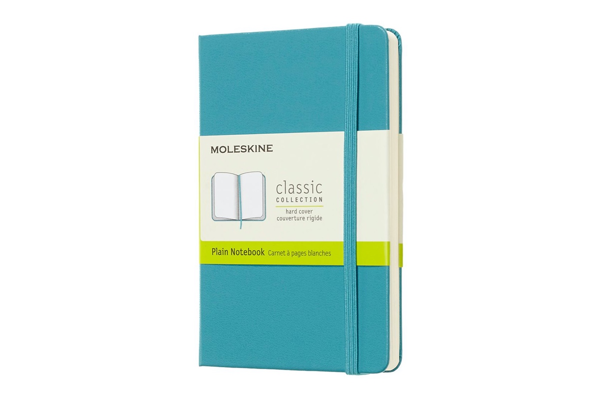 Moleskine Plain Hard Cover Notebook Pocket Reef Blue