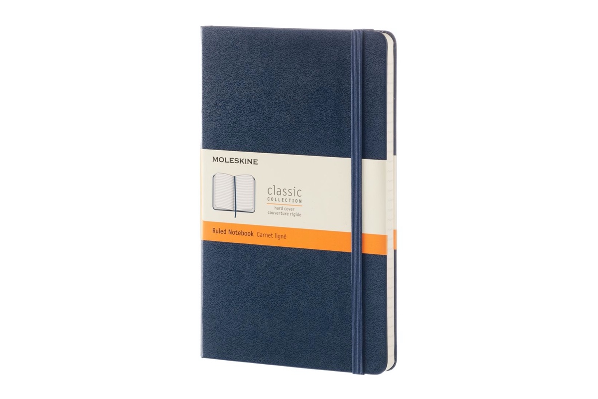 Moleskine Ruled Hardcover Notebook Large Sapphire Blue