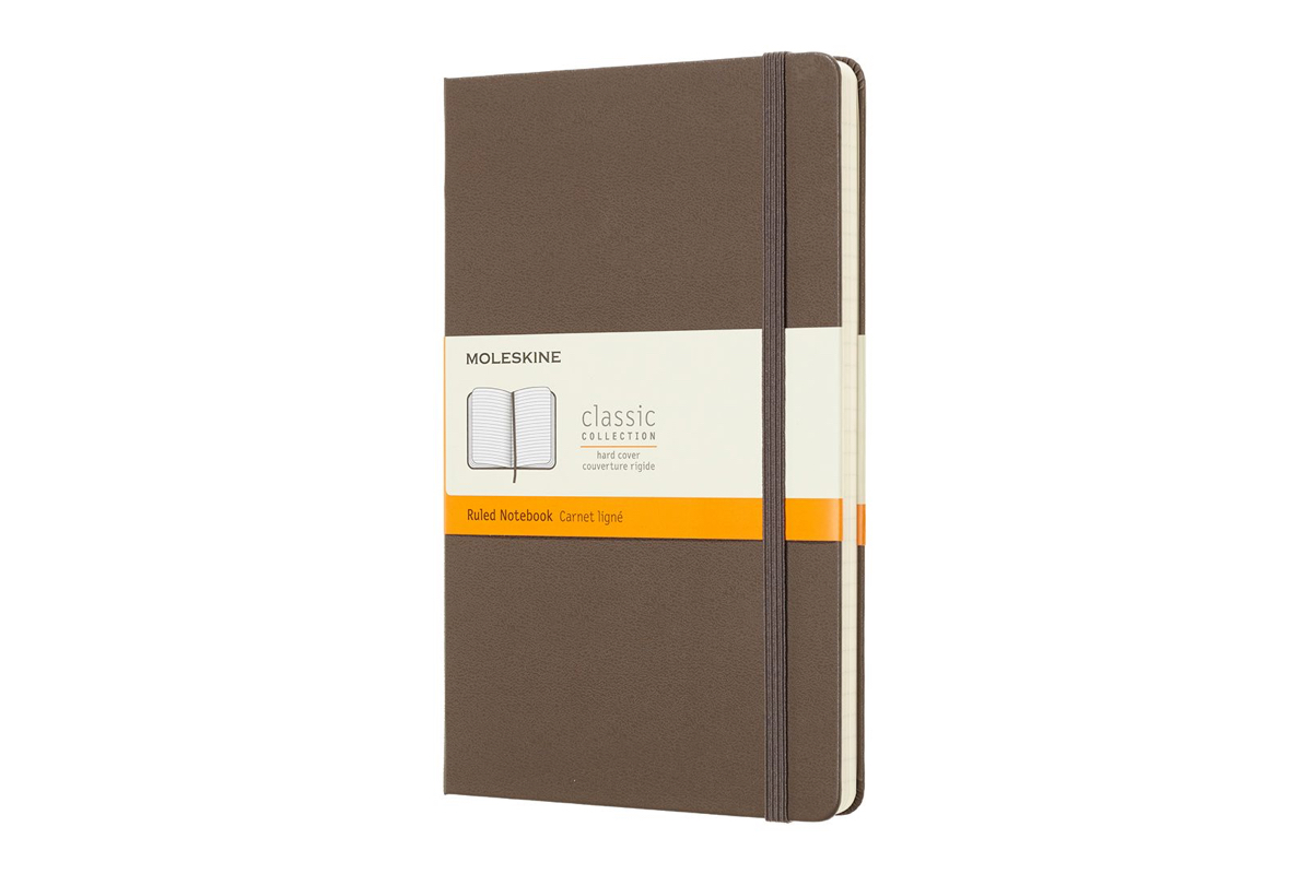 Moleskine Ruled Hard Cover Notebook Large Earth Brown