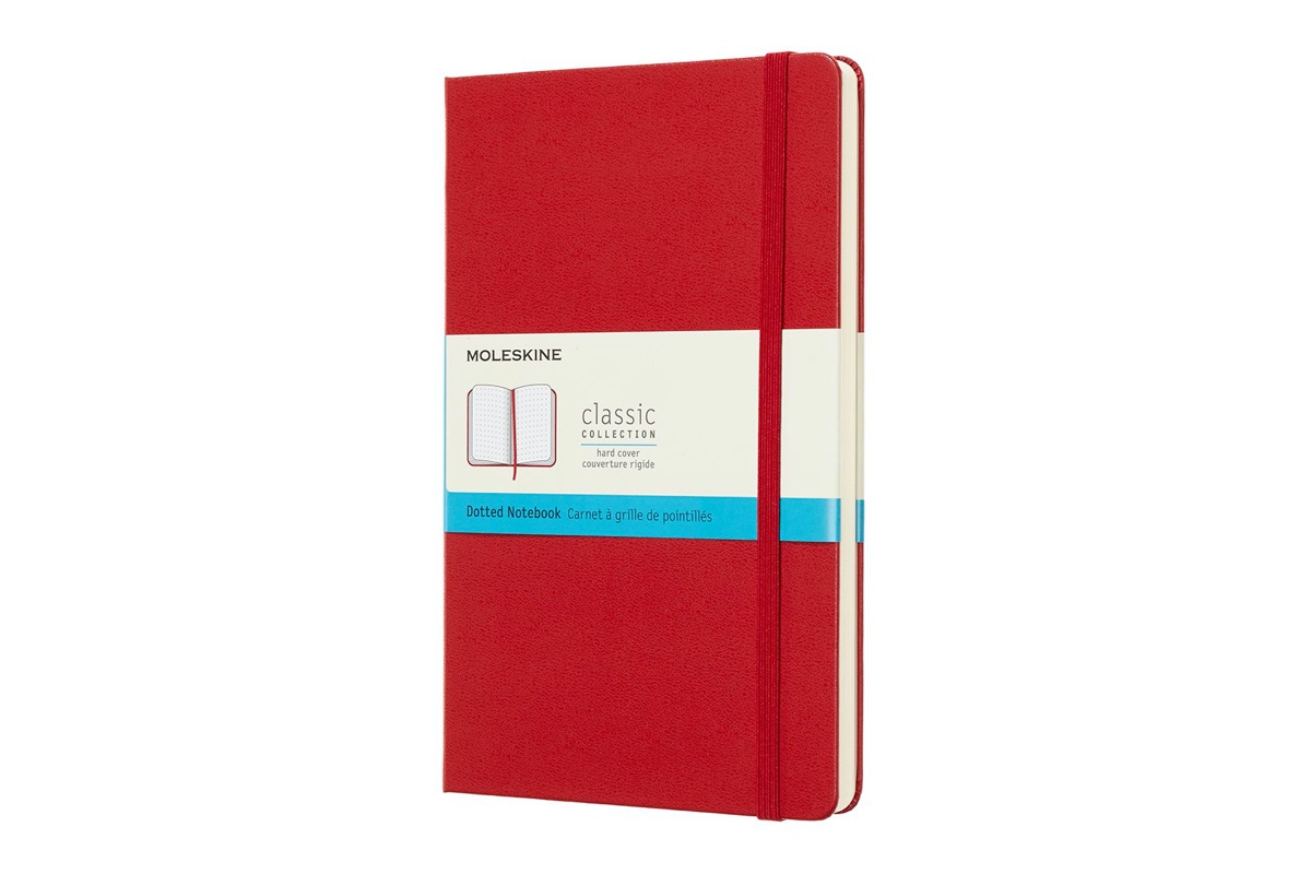 Moleskine Dotted Hard Cover Notebook Large Scarlet Red