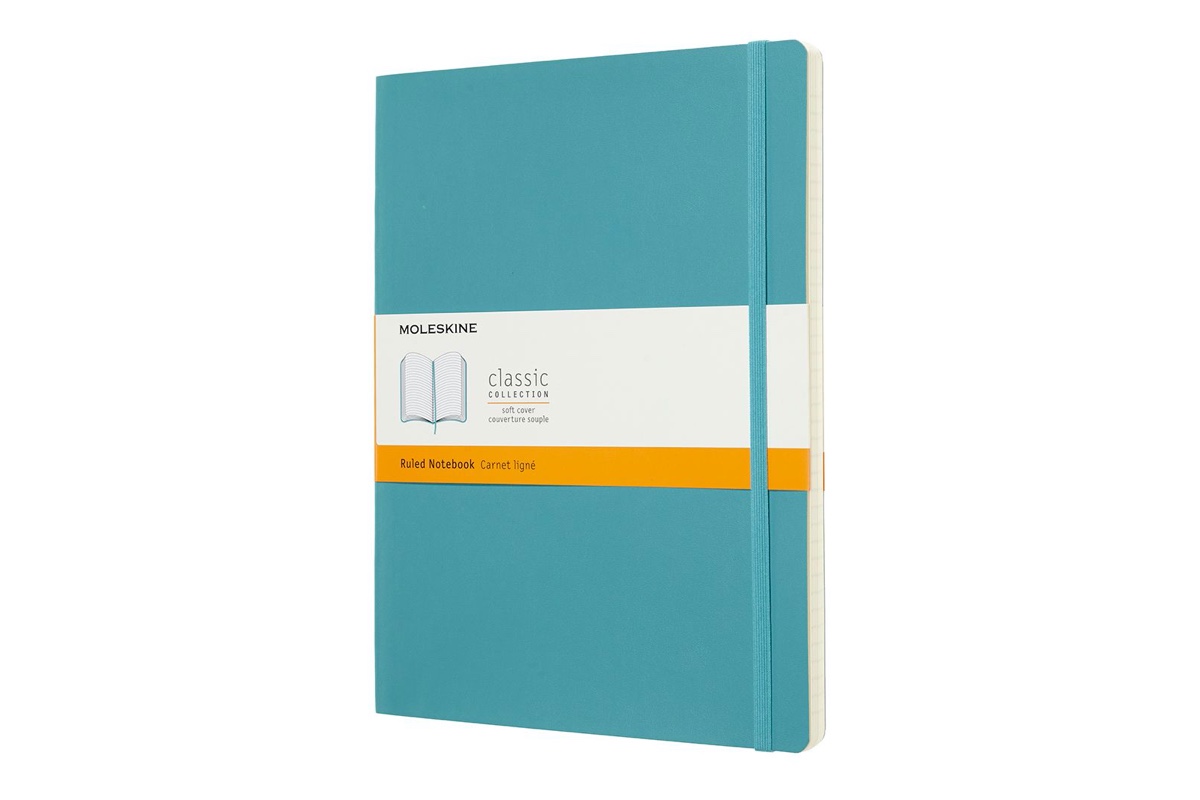 Moleskine Ruled Soft Cover Notebook XL Reef Blue