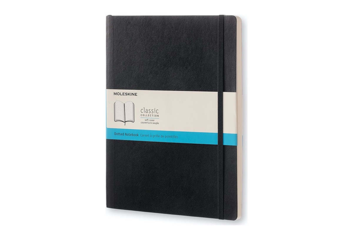 Moleskine Dotted Soft Cover Notebook XL Black