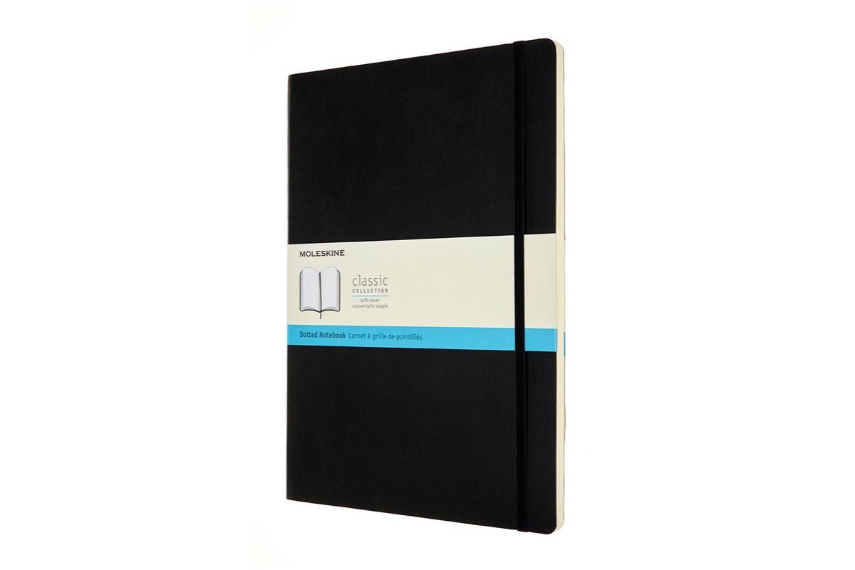 Moleskine Dotted Soft Cover Notebook A4 Black