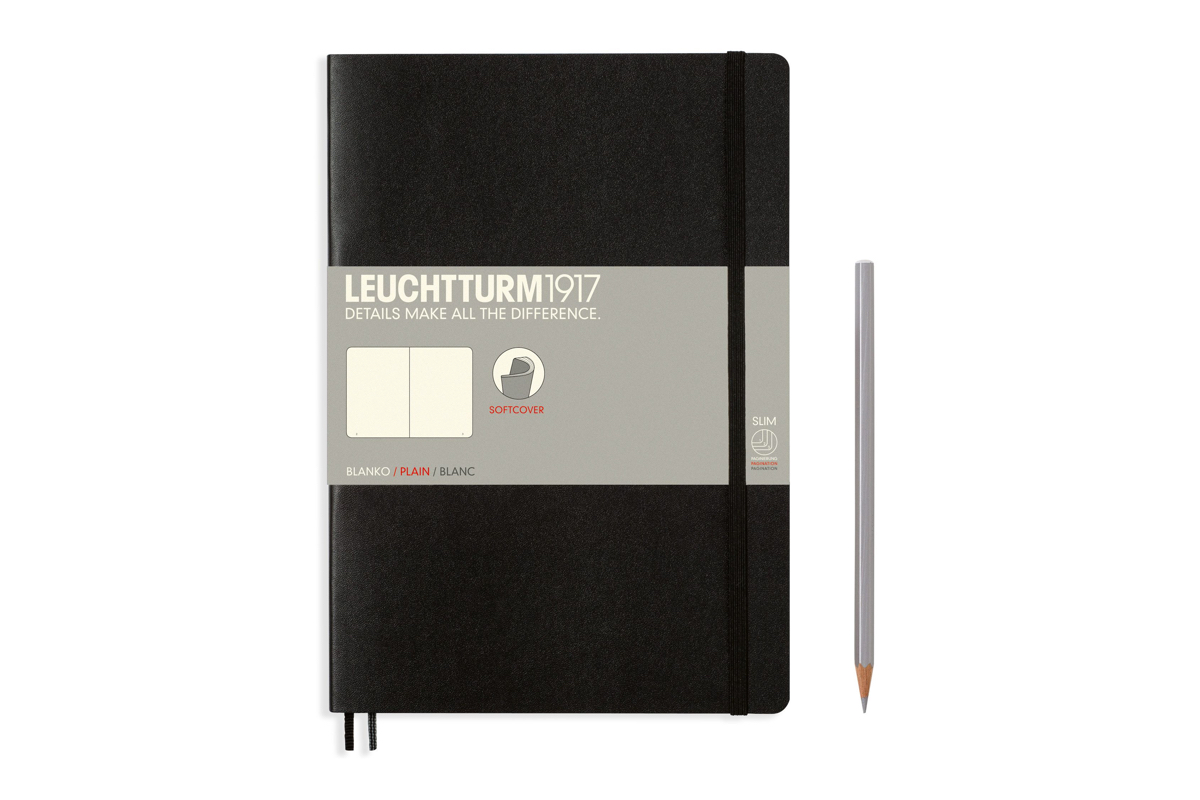 LEUCHTTURM1917 Notebook Plain Softcover B5 Black