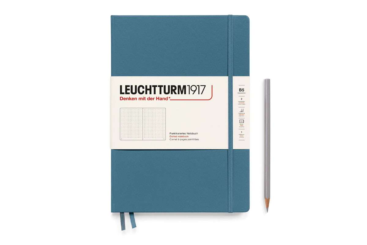 LEUCHTTURM1917 Notebook Dotted Hardcover B5 Stone Blue