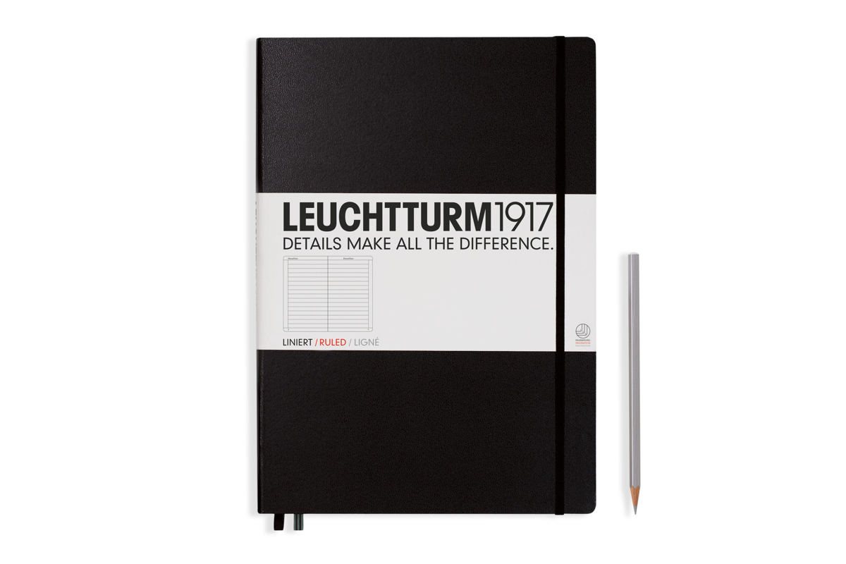 LEUCHTTURM1917 Notebook Ruled Hardcover Master Classic Black