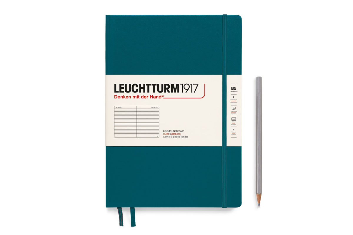 LEUCHTTURM1917 Notebook Ruled Hardcover B5 Pacific Green